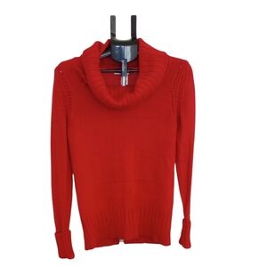 DKNY Vibrant Red Cowl Neck Sweater